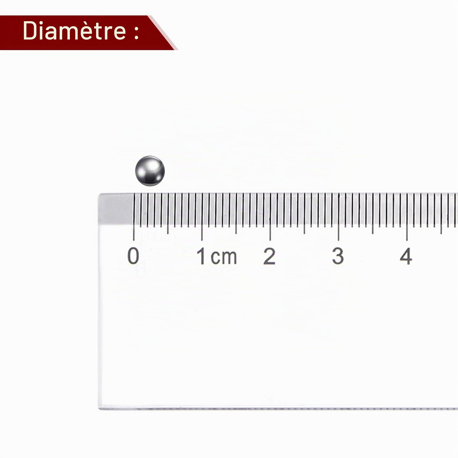 sourcing map 1000pcs Précision Billes 4,5 mm Diamètre G200 201 Inox Acier pour Roulements