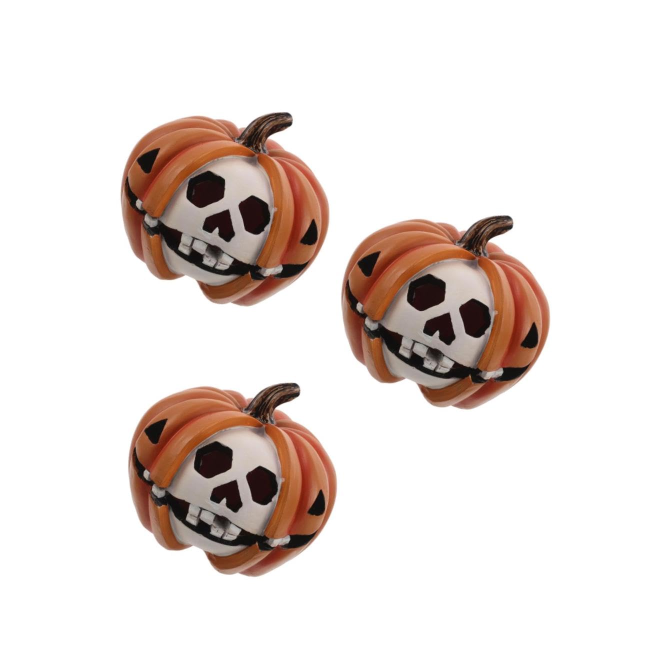 PRETYZOOM 3 Piezas Esqueleto De Calabaza De Halloween De Calabaza Halloween Figura Fantasma y Adorno De Esqueleto Decoración De La Fiesta del Cráneo Resina