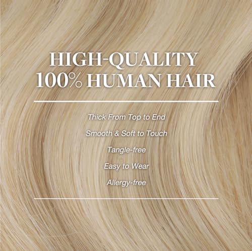 Image of GOO GOO Clip in Hair Extensions Real Human Hair Blonde Remy Extensions