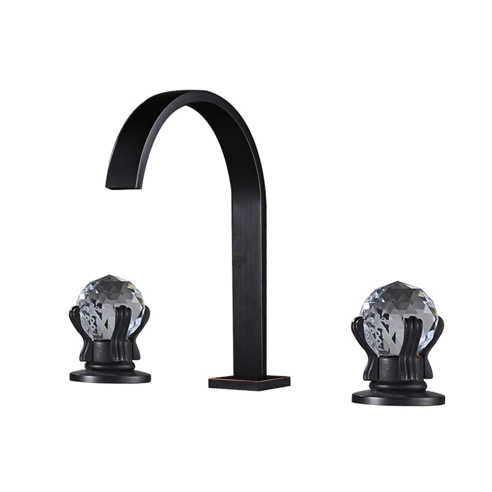 Grifo cromado de pared bimando de latón para lavabo de baño tradicional 8