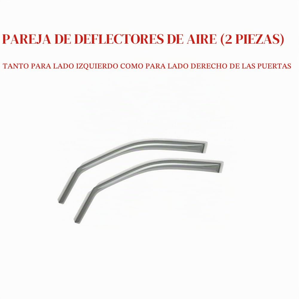 Compatible con Renault KADJAR 5P 15 in POI 12.615 Farad Pareja DE DEFLECTORES para Lluvia Y Viento PROTECCIÓN Viento para Ventana Deflector para Coche Glass Air