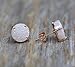 White Druzy Gemstone Rose Gold Prong Stud Earrings- Real Druzy-10mm- Statement Earring- Holiday Christmas Gift Idea (White Druzy, Rose Gold)
