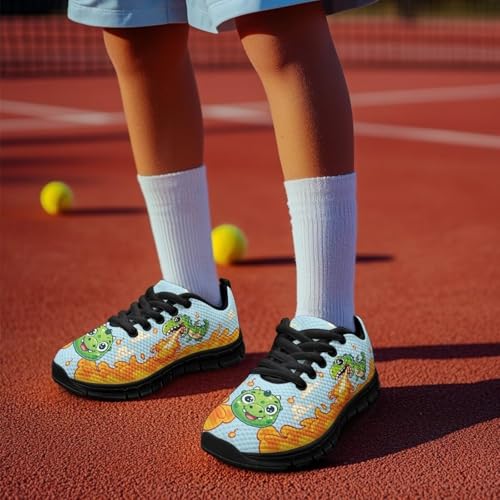 Kids Animals Sneaker Soft Breathable Lace-Up Tennis Shoes for Litter Kids Lightweight Anti-Slip Athletic Footwear Running Shoes for Big Kid US 11-53