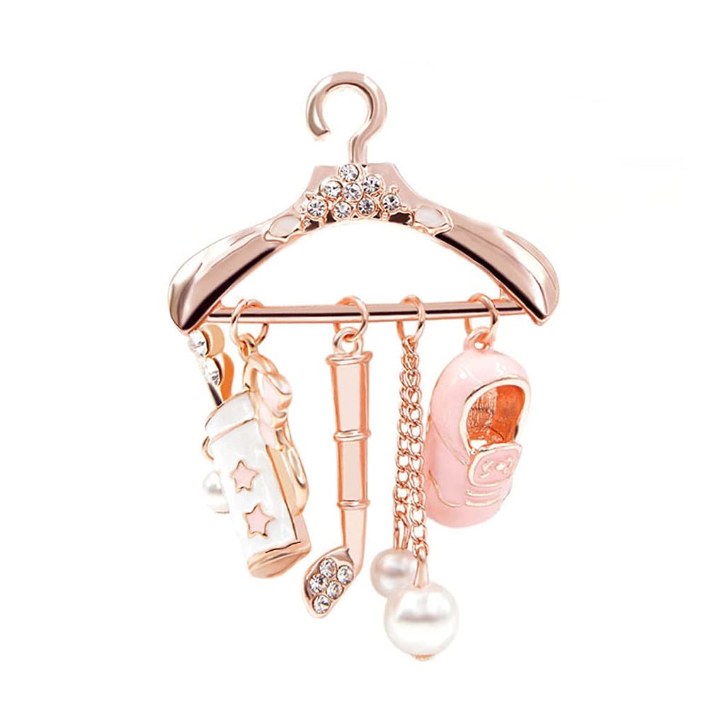 Broche Broches Bonitos de Color Rosa para Mujer, Broche esmaltado, alfileres, joyería de Moda, bisutería, Insignias para Chaqueta, Broches Colgantes