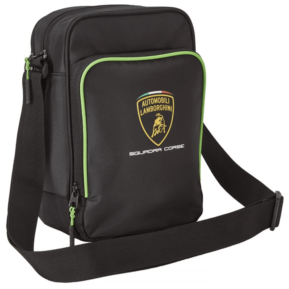 Bolsa portátil Lamborghini: Hombre, Negra, Portátil, Satchel
