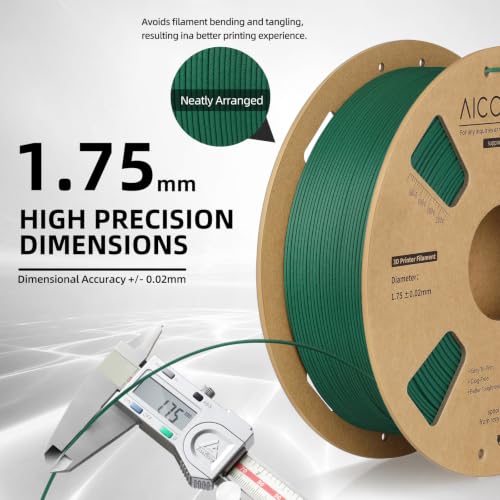Image of PLA-CF Carbon Fiber PLA 3D Printer Filament 1.75mm 1KG Green