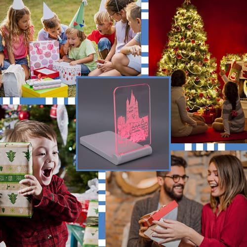 Lámpara 3D recargable USB LED para noche miniatura 5