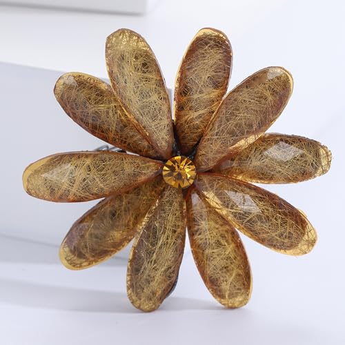 Image of Acrylic Flower-Shape Brooch Pin for Women Statement Brooch