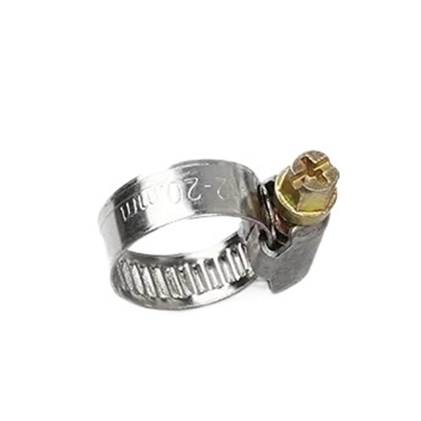 Cifkh One Color 20Pcs/Set Pipe Clamps Stainless Steel Hoop Hose Clips Fuel Hose Pipe Clamps Worm Drive Durable Adjustable Drive Hose Clamps