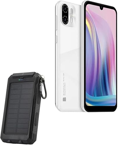 BoxWave - Banco de energía compatible con BLU J6S – Solar Rejuva PowerPack (10000 mAh), banco de energía de reserva de energía solar de 10000 mAh