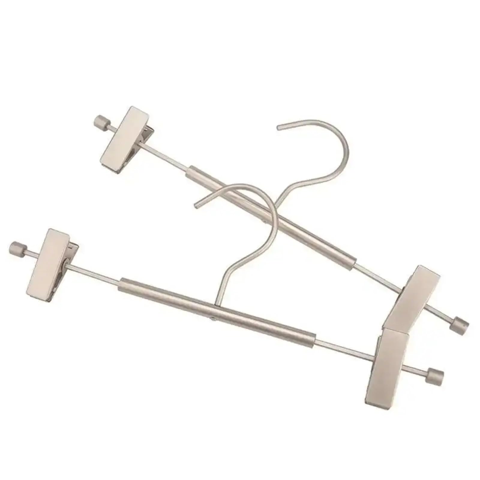 Kleiderbügel Hosen 5 STÜCKE Kleiderbügel for Kleidung Edelstahl Clip Ständer Kleiderbügel Hosen Rock Kleidung for Erwachsene Einstellbare Pinch Grip Cabide Clip Haken(Silver)