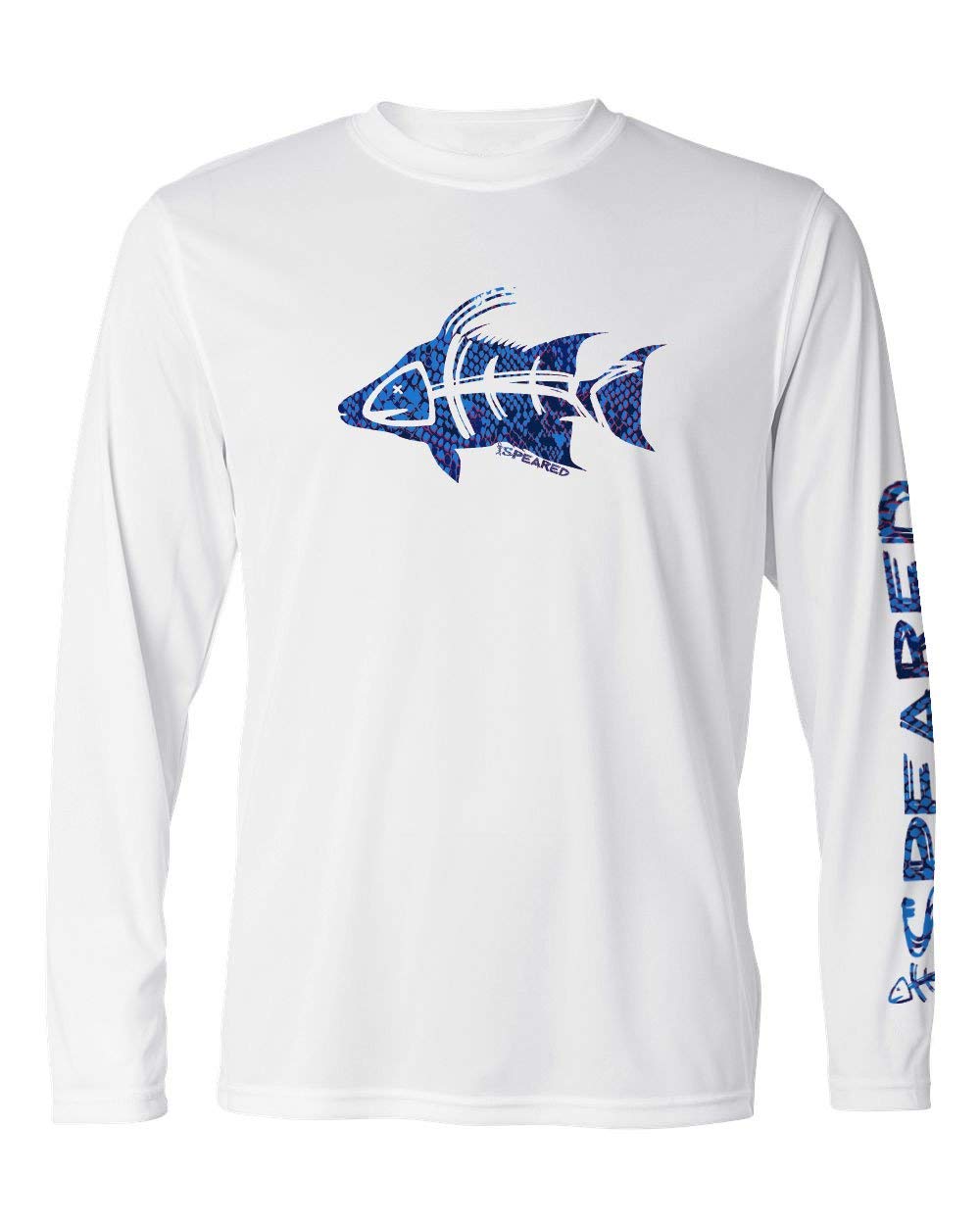 SpearedSpearfishing UV Sun Shirt: UPF 50+ Men's Long Sleeve Men’s Rash Guard for Scuba Diving, Fishing: Hogfish Camo