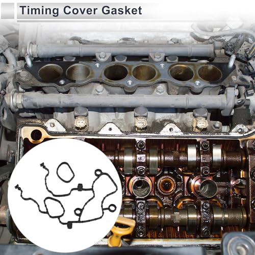 Image of Timing Cover Gasket for Chrysler for Dodge 3.6L V6 Long-lasting Sealing Chain Case Cover Gasket Kit No.68228480AA /68078604AA Rubber 1 Set