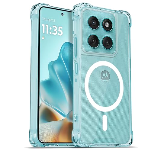 Image of AESTMO Clear Back Cover for Moto Edge 60 Fusion / 60 5G | 360 Protection | Transparent Back Cover for Moto Edge 60 Fusion / 60 5G (PC + TPU, Compatible with MagSafe Accessories, Transparent Bumper)