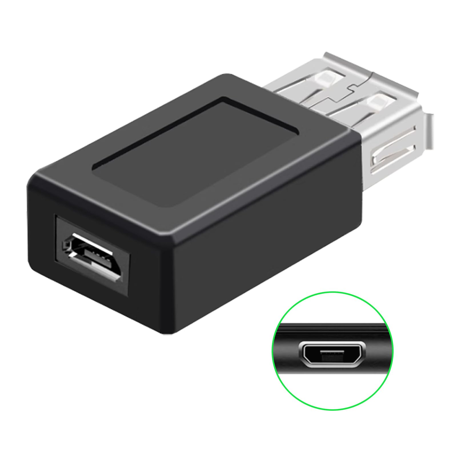 3-Pack USB 2.0 A Female to Micro USB Female Adapter Converter - High-Speed Charging & Data Sync Cable for Smartphones, Tablets, Cameras, Android Devices