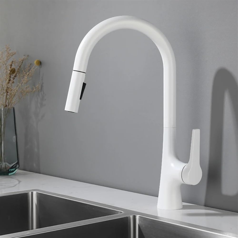 Robinet de cuisine moderne mitigeur d'évier laiton gris à douchette