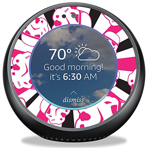 MightySkins Skin Compatible with Amazon Echo Spot - Pink Trooper Storm | Protective, Durable, and Unique Vinyl Decal Wrap Cover | Easy to Apply, Remove, and Change Styles | Made in The USA