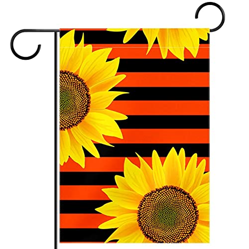 Drapeau de jardin à rayures rouges et noires déco extérieure de fête