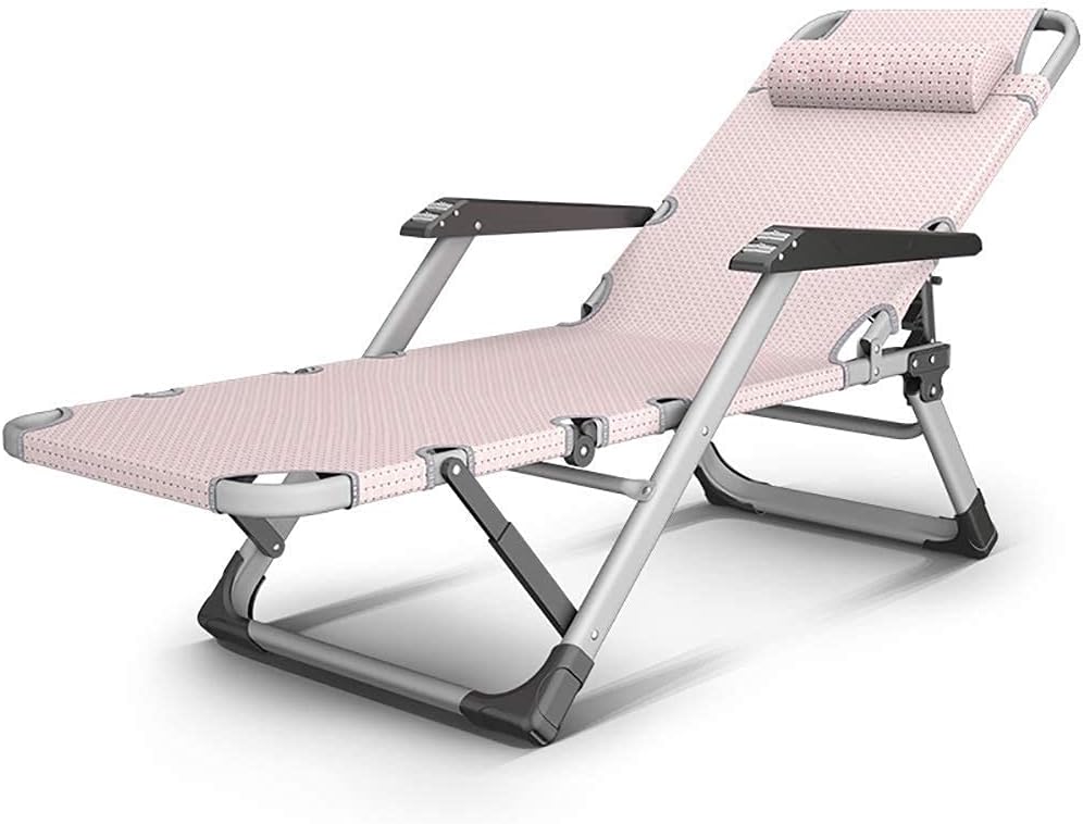 Tumbona Plegable para El Hogar Silla de Salón Portátil para El Almuerzo Silla para El Almuerzo Tumbonas Altas,Ajustable,Aluminio Inoxidable,Transpirable