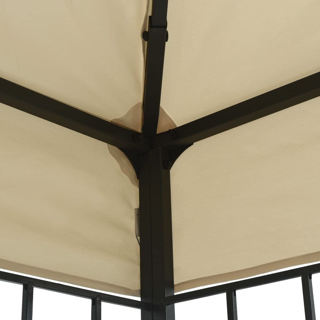 Gazebo 3 x 4 m Kremowy i czarny stal