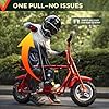 FRP Mini Dirt Bike GMB100 Basic, Gas Mini Bike 99CC 4-Stroke, 3HP Off-Road Mini Bikes for Kids/Adult, Trail Bike Up to 28 Mph, Weight Support Up to 220 LBS (RED)