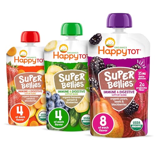 HAPPYTOT Organics Stage 4 Baby Food Pouches
