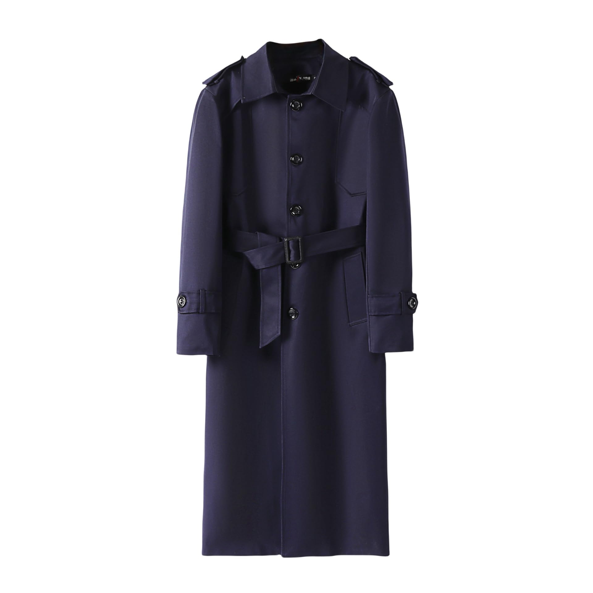 Generico Trench Uomo, Cappotto Monopetto Avvolgente Con Cintura Bavero Giacca Antivento Classico Ufficio Casual Business Mod Cappotto Vestibilità Ampia Soprabito Giacca Cappotto Oversize