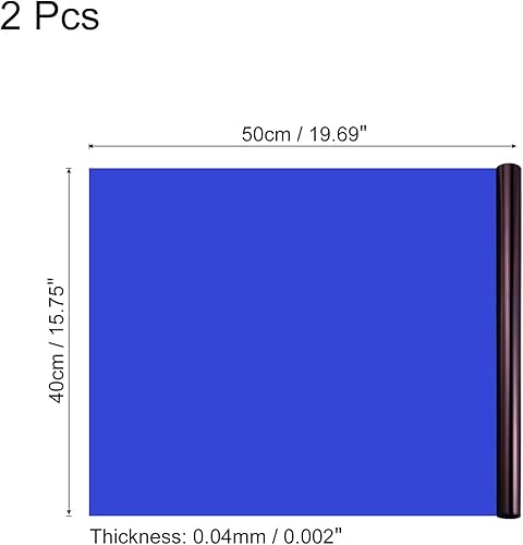 Miniatura 2 de MECCANIXITY Filtro de gel de iluminación de 15.7 x 19.7 pulgadas, 82 hojas de corrección de color azul para estudio fotográfico, luz de cabeza roja,