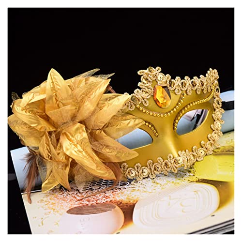 Masque d'Halloween adulte fille enfant masque habillage accessoires demi visage fête danse bar (Taille : masque de princesse non brillant) Cover