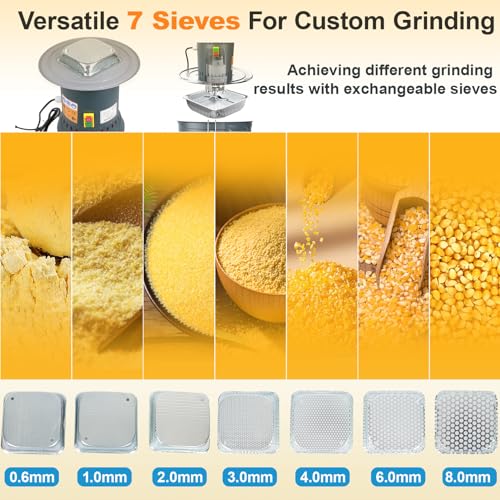 Image of 6.6 Gallon Electric Corn Grinder Mill for Chicken Feed, Grain Mill Grinder