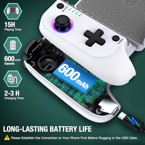 Gamtoure MC101 Mobile Gaming Controller For Iphone/Android With Case Support, Hall Effect Joysticks Wireless Phone Controller With Rgb -Suitable For Cloud Gaming, Pubg, Roblox, Call Of Duty Mobile Gamers thumb #4