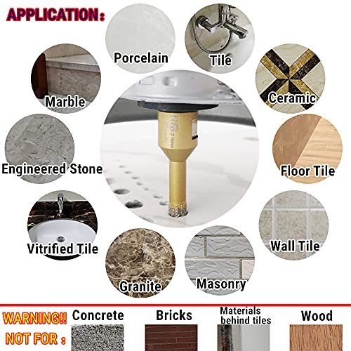 NBB vacuum brazed diamond hole saw with M14, Classic Golden type - Image 4