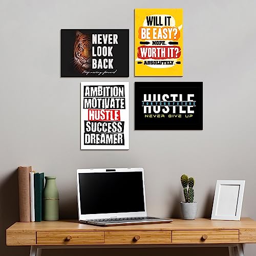 Image of PAPER PLANE DESIGN Poster Frames Quotes Size- 8.25 x 11.75 inch, Set of 4, Motivational (I)