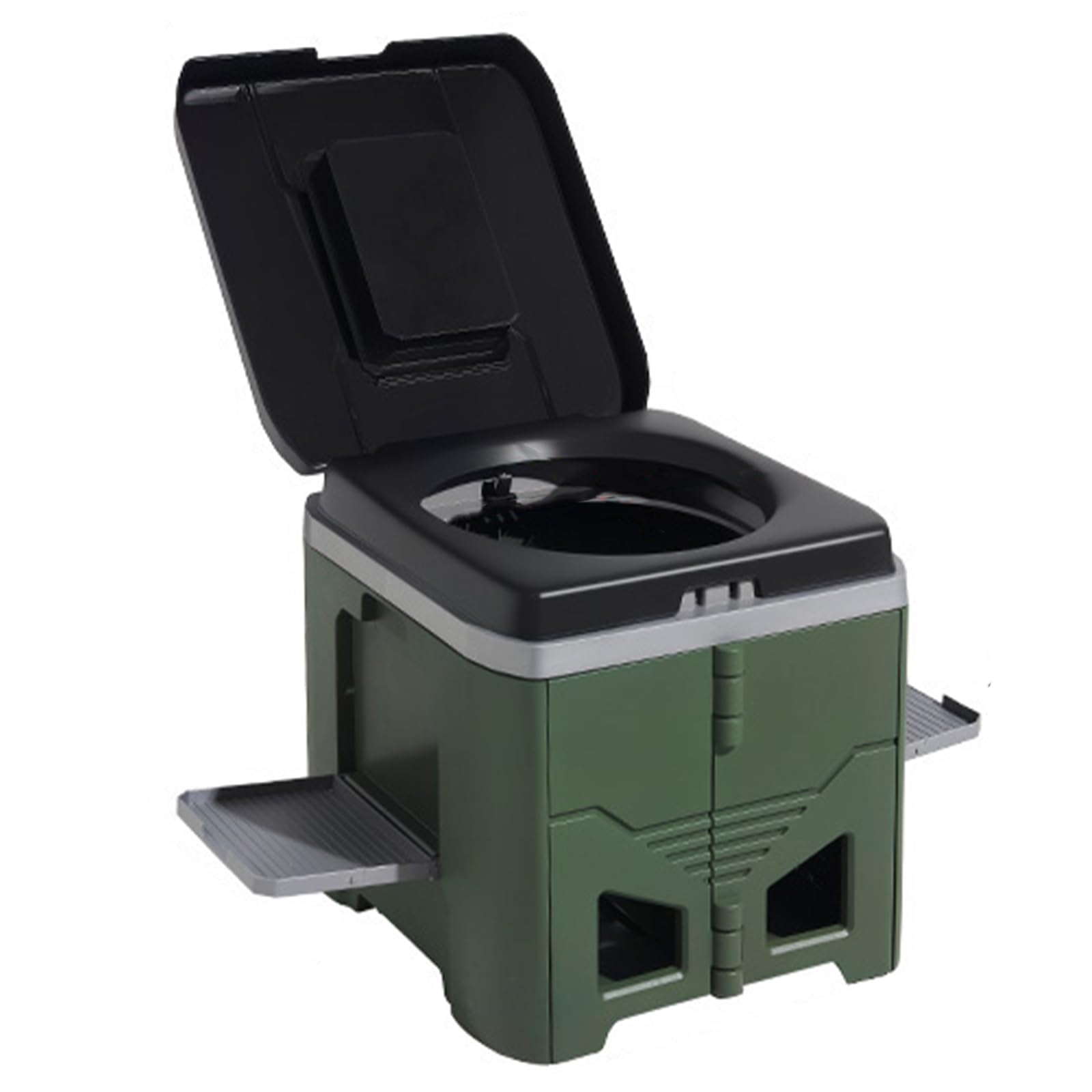 WENINETIES 1 Set Portable Folding Toilet for Skoda Karoq 2021-2024, Outdoor Camping Car Commode Mobile Loo for Hiking Fishing Long Trips Festivals Sturdy,Grün