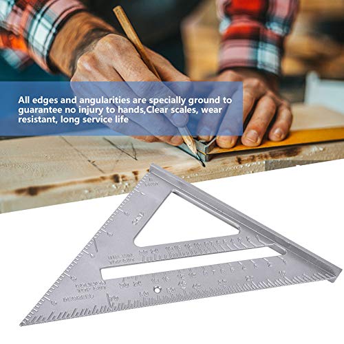 Regla Triangular de Aluminio con Transportador 7 pulgadas miniatura 4