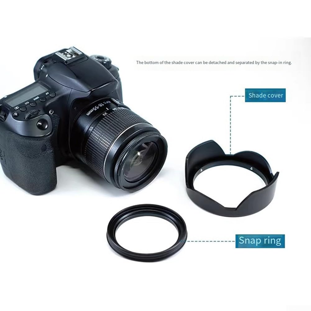 Paraluce per 24-70 mm f/2.8 DN Art & EX HSM, reversibile 82 mm fiore parasole compatibile con filtri da 82 mm, scudo luminoso ABS per fotografia