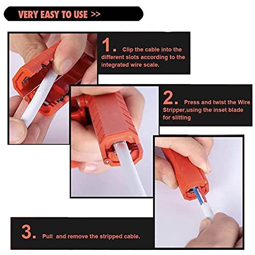 Descascador de fios – Mini ferramenta de descascar fios de isolamento automático para reparos eletrô