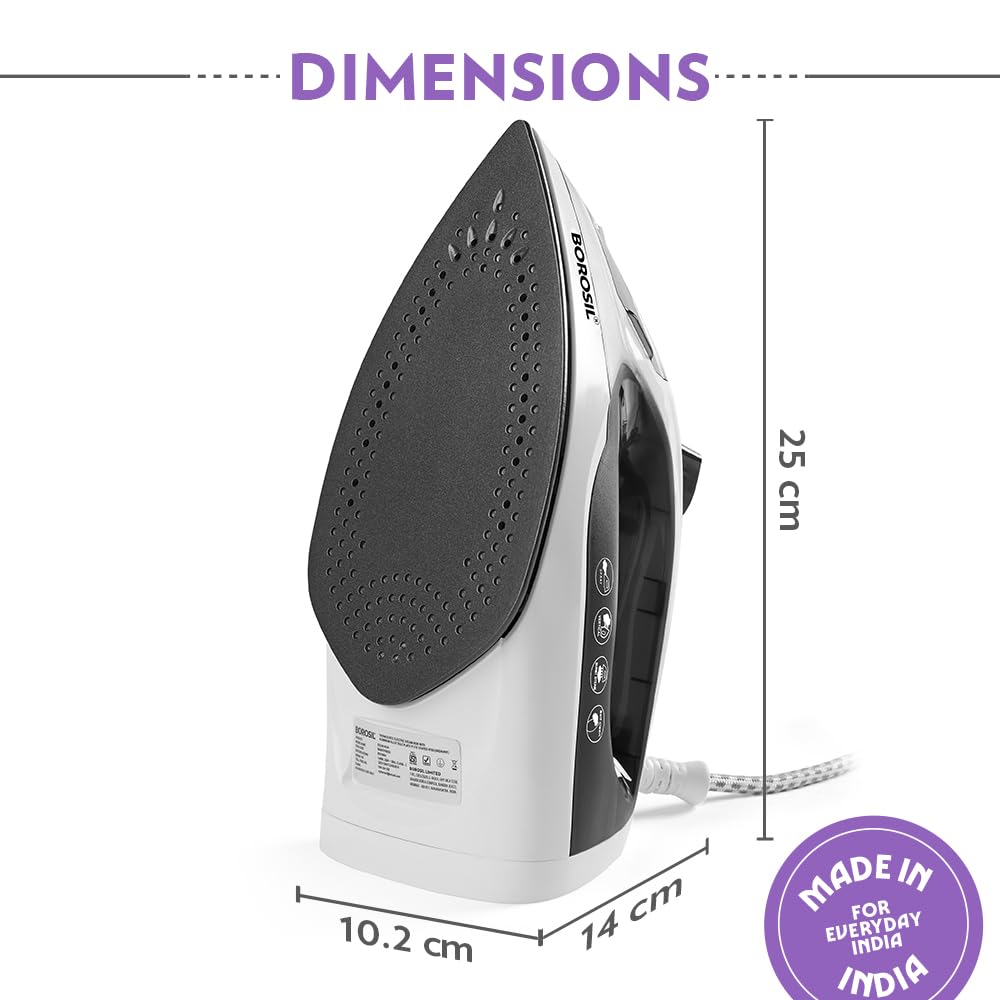 Borosil Smart Press Steam Iron - Wrinkle-Free! -2