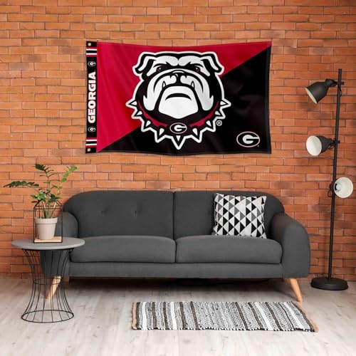 Bandera Georgia Bulldogs con logotipo llamativo de College Flags & Banners Co. 4