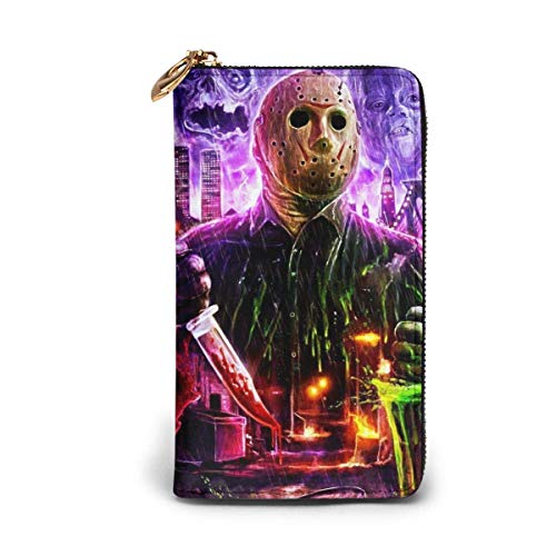 Preisvergleich Produktbild JHGFG Echtes Leder Geldbörsen mit Reißverschluss Geldbörse Reisetasche um Kartenhalter Organizer Clutch Bag Black