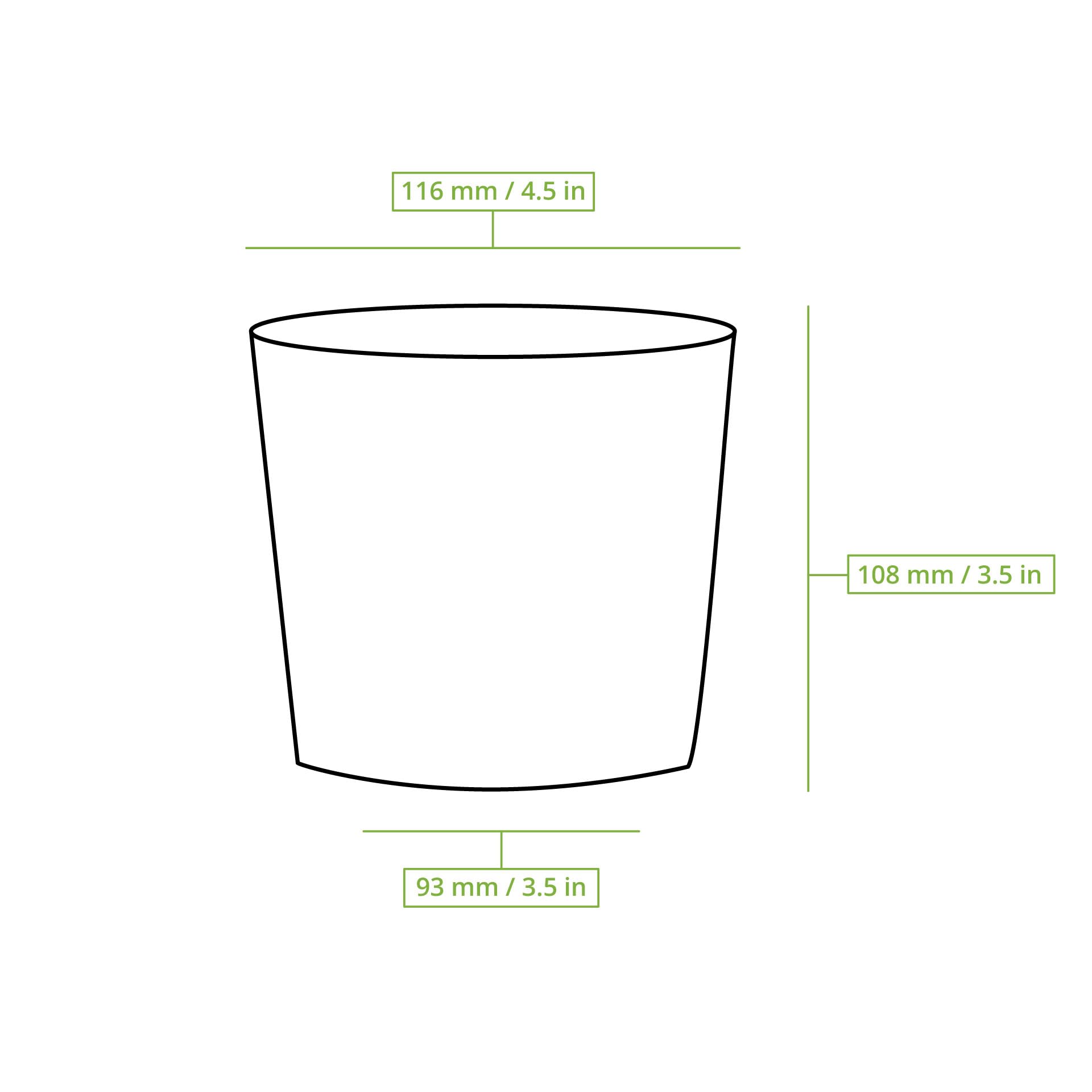 BIOZOYG Tazza per zuppa 600 ml 24 oz Ø 115 mm marrone Carta kraft Bicchieri carta grandi Ciotola per zuppa