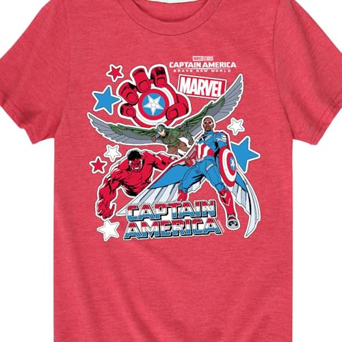Marvel Captain America: Brave New World - Sticker Style - Toddler and Youth Short Sleeve Graphic T-Shirt3