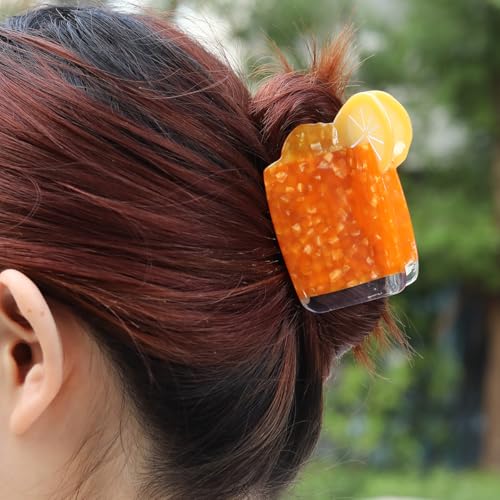Personalised Acetate Novelty Whiskey Nogaiya Cocktails and Mixed Drinks Hair Hlaw Clip Orange Cocktail Design 1 Piece