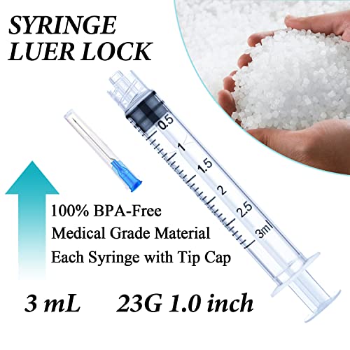 Yncy LUER LOCK SYRINGE 4 Pack 3Ml Disposable Syringe thumb #1