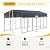 EROMMY 14x30 FT RV Carport, Heavy Duty Car-Port with Reinforced Metal Frame, Weather-Resistant Galvanized Steel Roof Shelters, Outdoor Car-Shed for RV, 2 Vehicles, Truck, Boat and SUV, Gray