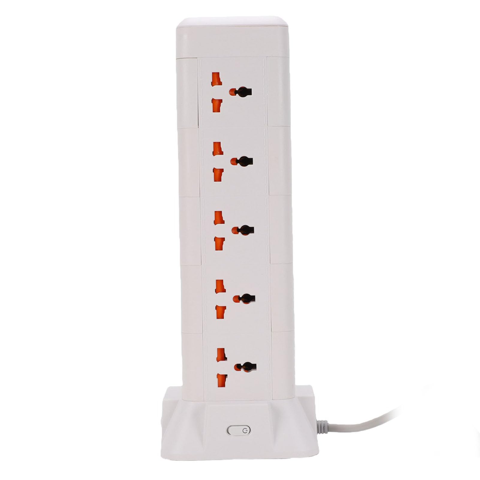 Ciabatta a Torre con Luce, 15 Prese e 3 Porte USB (Spina europea | Presa a Torre Multipresa, 15 CA 3 USB, Luce di Protezione da Sovraccarico, ABS Ignifugo, Dormitorio per Scrivania da Ufficio