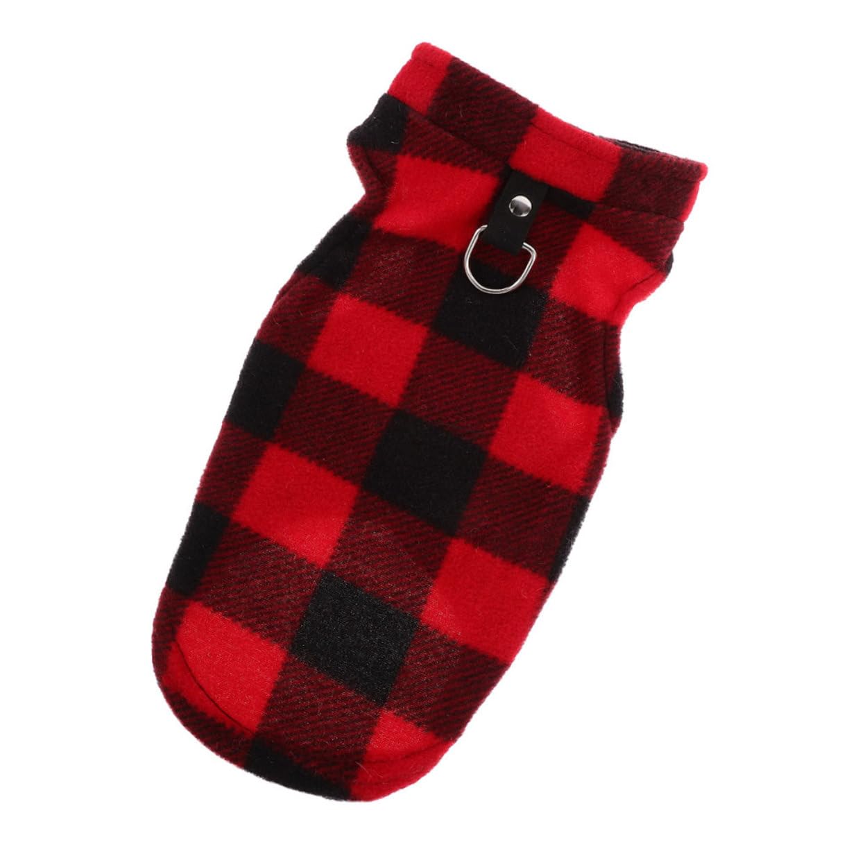VICASKY Pet Hoodie Dog Winter Vest Soft Warm Fleece Windproof Checkered Decorative Vest Ideal for Holidays Outdoor Activities