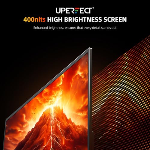 Image of UPERFECT Portable Monitor 4K 24 inch QLED, 400 Nits 145% sRGB Large Monitor | 3840 * 2160 UHD | USB-C & HDMI | VESA & Stand | Second Screen for Computer, Mini PC, Game Consoles