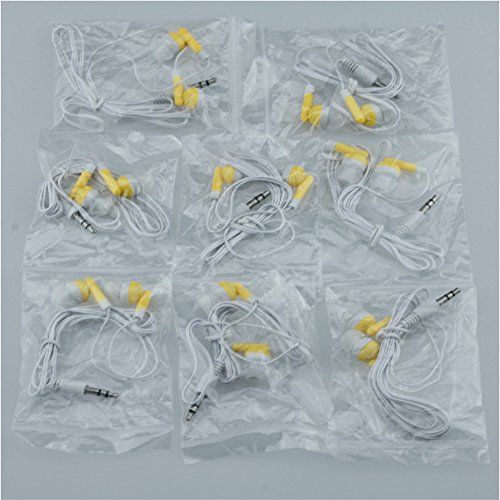 Wholesale Bulk Earbuds Headphones 100 Pack for iPhone, Android, MP3 Player (Yellow) - Thumbnail 4