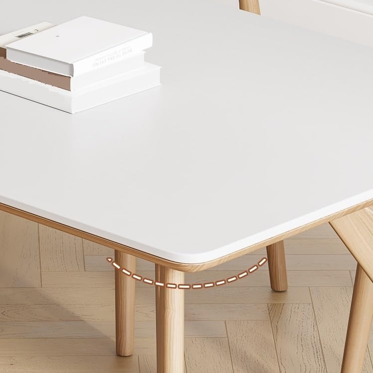 Mesa De Comedor Mesa de Comedor y sillas Madera Maciza for apartamento pequeño, Moderna Sencilla, Estilo Crema Mesas De Café para Sala De Estar(160x80x75cm)